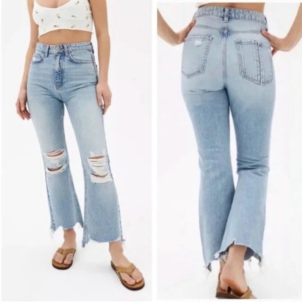 Urban Outfitters BDG Wilco Destroyed Crop Flare Jeans